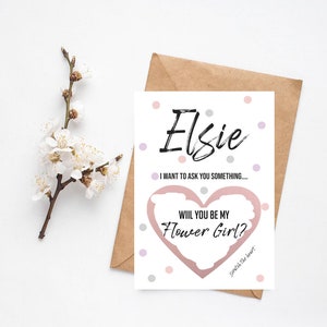 Carte de proposition à gratter personnalisée Will You Be My Flower Girl | Carte à gratter demoiselle d'honneur | Mariage serez-vous ma carte de proposition