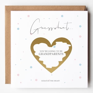 Faire-part de grossesse personnalisé à gratter | Révélation de la grossesse en famille | Parents pour la première fois | Grossesse surprise