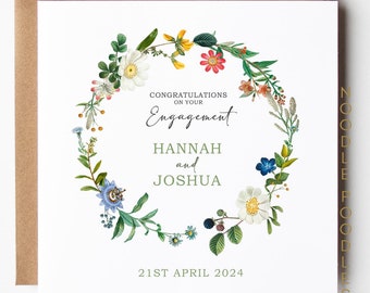 Personalised Engagement Card | Congratulations On Your Engagement | Congratulations Card | Mr And Mrs Congratulations | You're Engaged Card