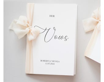 Her Vows Card | On My Wedding Day | Personalised On My Wedding Day Vows Card | Bride's Vows Card | Card For My Wedding Vows | Groom's Vows