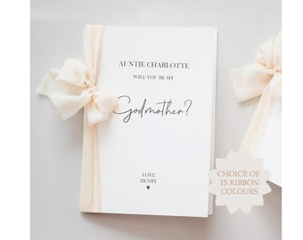 Will You Be My Godmother Proposal Card | Personalised Godmother Card | Godmother Proposal Card | Will You be My Godmother