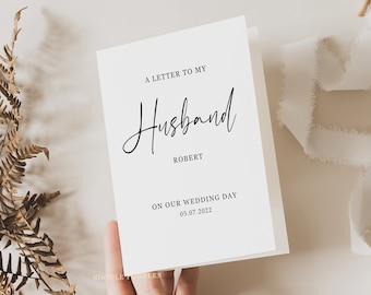 Personalised Wedding Letter To Groom Card | Custom Love Letter | Wedding Day Letter to my Husband | To My Husband On Our Wedding Day