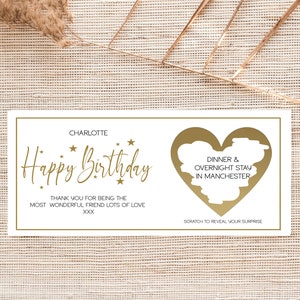 Personalised Birthday Scratch Card Surprise Gift | Birthday | Special Surprise | Anniversary Gift | Valentines Voucher