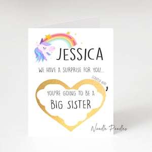Carte à gratter Vous allez être une grande soeur | Faire-part de grossesse révélateur de Zazzle.be Liste d'envies Vous avez des idées ? Déguisement bébé