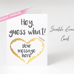 Scratch pour révéler la carte surprise | | de cartes personnalisées sur mesure | surprise d’anniversaire cadeau d’anniversaire | | d’annonce de bébé Gâterie des Fêtes