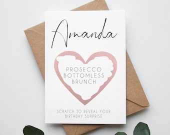 Scratch sorpresa para revelar tarjeta / Regalo sorpresa de cumpleaños / Sorpresa navideña para él / Ella / Mensaje secreto Scratch para revelar tarjeta