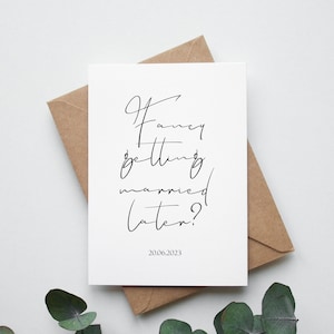 Personalizado para mi marido de la novia en nuestra tarjeta del día de la boda / Mi esposa marido será la tarjeta del día de la boda / Tarjeta de boda / No puedo esperar para casarme con usted