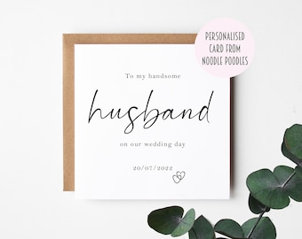 Wedding Day Card For Groom | Card For Husband On Our Wedding Day | Wedding Day Card For Husband | On Our Wedding Day Card | Future Husband