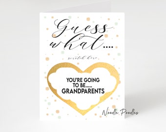 Personalised Family Pregnancy Announcement Scratch Card | First Time Parents | New Baby | Surprise Pregnancy | Pregnancy reveal