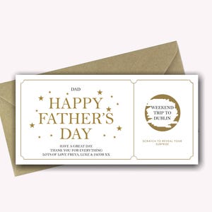 Biglietto gratta e vinci per la festa del papà / Regalo personalizzato da rivelare / Regalo personalizzato per papà da grattare / Biglietto gratta e vinci da rivelare / Buona festa del papà