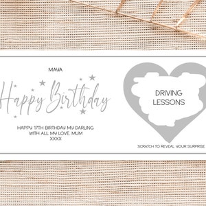 Cadeau surprise de carte à gratter d'anniversaire personnalisée | Anniversaire | Surprise Spéciale | Bon