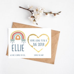Carte à gratter Vous allez être une grande soeur ou un frère | Faire-part de grossesse révélateur de Zazzle.be Liste d'envies Vous avez des idées ? Déguisement bébé