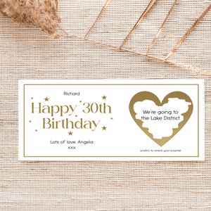 Personalised Birthday Scratch Card | Surprise Gift Voucher | Birthday Special Surprise | 16th | 18th | 21st | 30th | 40th | 50th | 60th