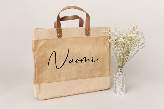 Personalised Luxury Jute Bag Bridesmaids Tote Custom Bags Gift or Her Bespoke Shopper Etsy Canada