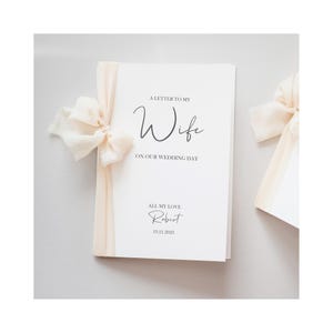 To My Wife On Our Wedding Day | Letter To My Bride Card | Personalised On Our Wedding Day Card | Future Wife Card | Card For My Bride