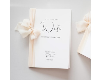 結婚式当日に妻へ | 花嫁への手紙カード | 結婚式当日のパーソナライズカード | 未来の妻へのカード | 花嫁へのカード