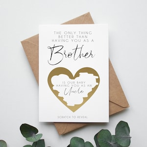 Schwangerschaftsankündigung für Schwester oder Bruder | Baby Reveal Rubbelkarten | You're Going To be An Auntie or Onkel Überraschungskarte