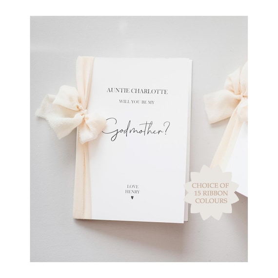 Will You Be My Godmother Proposal Card | Personalised Godmother Card | Godmother Proposal Card | Will You be My Godmother