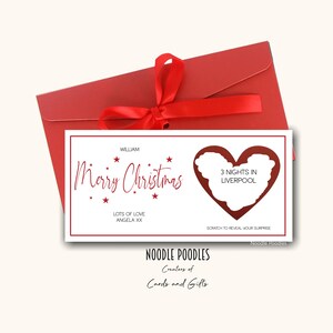 Scratch To Reveal Card | Custom Made Scratch Off Personalised Card For Surprise Christmas Gift Concert Holiday Festival Cinema Treat