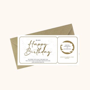 Birthday Scratch Card | Personalised To Reveal Gift | Luxury Ticket | Custom Voucher