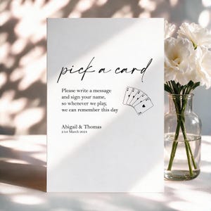 Playing Cards Guest Book Sign | Write A Message | Personalised Guestbook