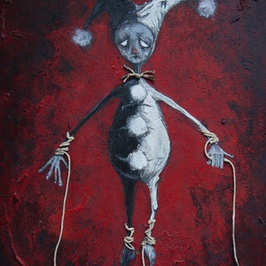 Nobodys puppet - fine art print - macabre - lowbrow - surreal - pop art - surrealism - dark art - eoin meehan art - bizarre - creepy- horror