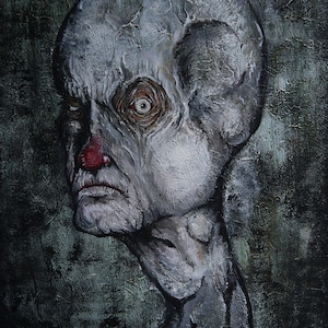 Creeper peeper - fine art print - horror - macabre - surreal -surrealism - lowbrow - creepy - clown - white zombie - dark art - eoin meehan