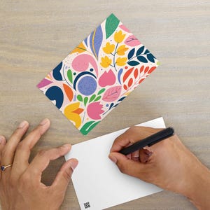 Floral Postcard – Botanical Mini Art Print | Flower Illustration Greeting Card | Unframed Stationery Gift