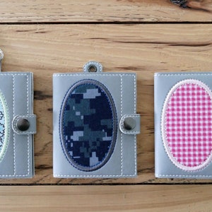 DIY-DIGITAL FILE - Portefeuille avec Oval Applique - Porte-cadeau - 5x7 cerceau - Snap tab / Key fob ith Machine Embroidery Design File
