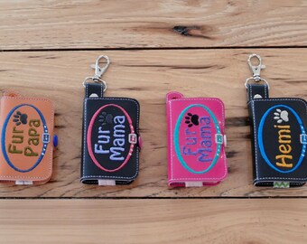 DIY-DIGITAL FILE - Tic Tac box Cover Fur Mama - Fur Papa - Blank - 5x7 hoop - Snap tab / Key fob  ith  Machine Embroidery Design File