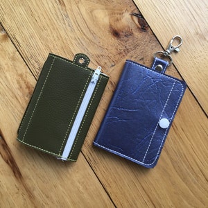 Arquivo DIY-DIGITAL - Estilo triplo em branco/liso com bolso ZIPPER Aba de encaixe para carteira / ilhó / chaveiro com arquivo de design de bordado à máquina