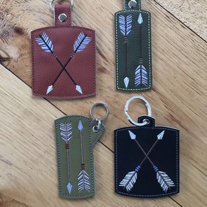 DIY-DIGITAL File - Arrow - Archery Snap tab / Key fob / Bag tag  ITH Machine Embroidery Design File In the hoop