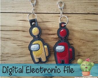 DIY-DIGITAL FILE - 4x4 and 5x5 hoop - Video Game Character Crewmate Balloon Hat- Snap Tab / Eyelet - ith Machine Embroidery - Design293