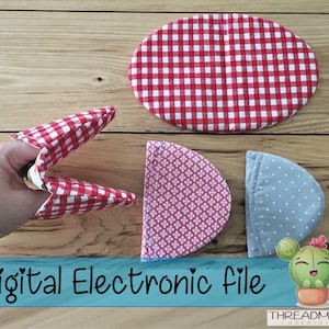 DIY-DIGITAL FILE - 5x7-6x10-8x10 hoop - Oval shaped potholder a mit style holder-ith Embroidery - NoT a Finished item - Design-257-Blank