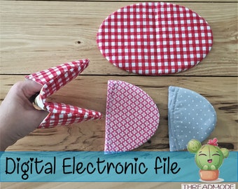 DIY-DIGITAL FIL - 5x7-6x10-8x10 ring - Oval grytlapp i grytlappsstil - med broderi - Inte ett färdigt föremål - Design-257-Blank