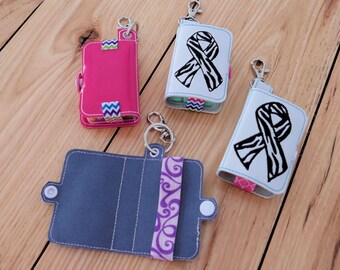 DIY-DIGITAL FILE - Tic Tac box Cover with Rare Disease Zebra Ribbon - E D S - 5x7 hoop - Snap tab / Key fob- ith Machine Embroidery