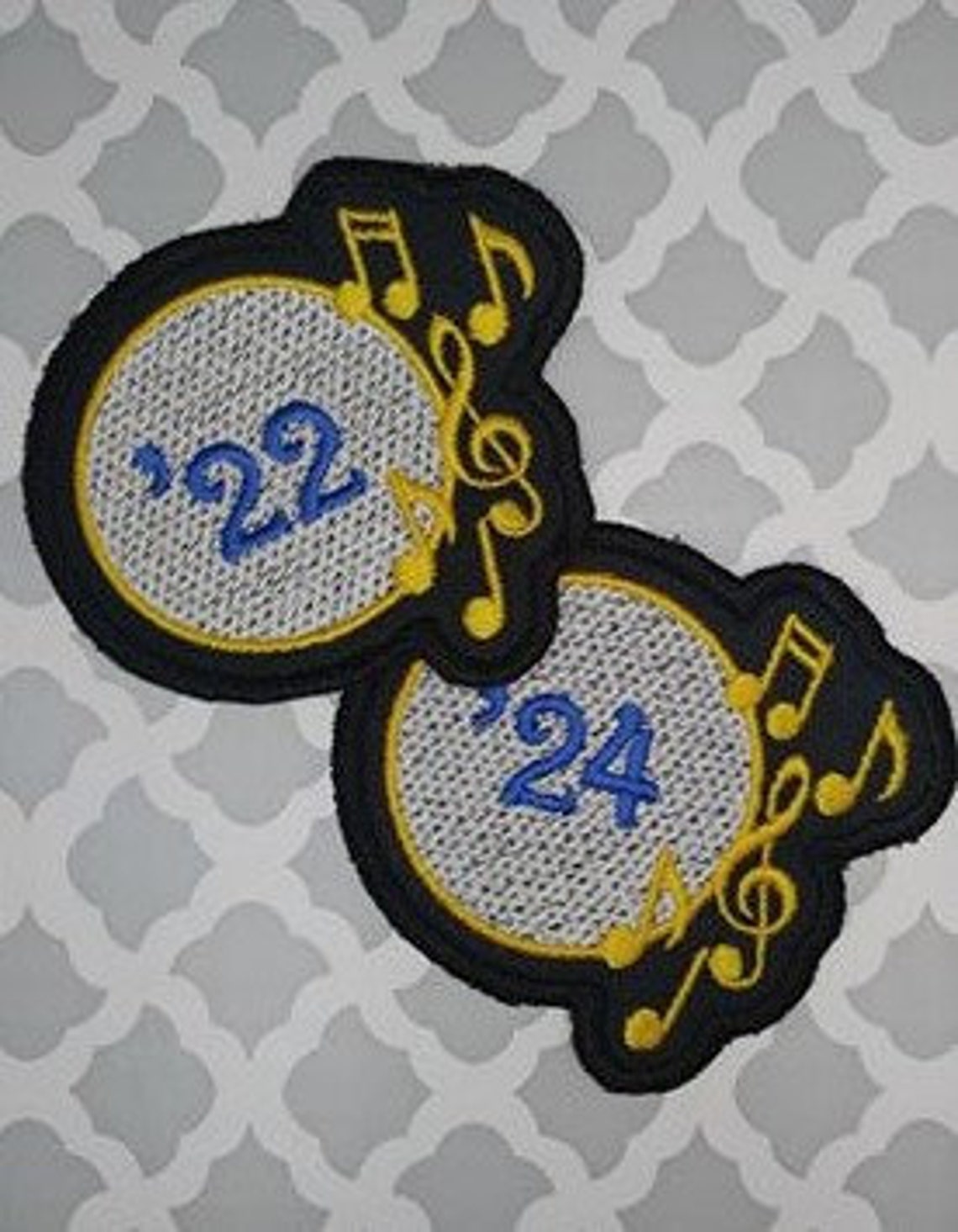 DIY-DIGITAL File PATCH Design Circle With Music Notes Ith | Etsy