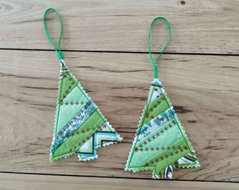 DIY-DIGITAL FILE - 5x7 hoop - In The Hoop Scrappy Tree Ornament  - Scrap Fabric Pieced Together / ith Machine Embroidery Design File