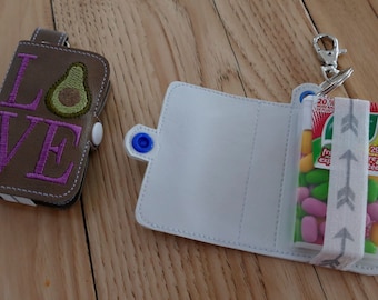DIY-DIGITALE BESTAND - Tic Tac box Cover Avocado Love - 5x7 hoepel - Snap tab / Key fob ith Machine Borduurwerk Design File