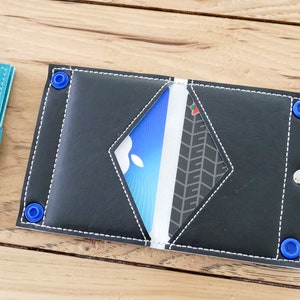 DIY-DIGITAL FILE Wallet Rectangle Applique square & rounded corners Gift card holder-5x7 hoop-Snap tab / ith Machine Embroidery Files image 2