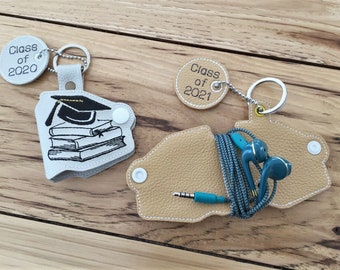 DIY-DIGITAL FILE - 5 x 7 hoop - Earbud holder Graduation Hat & sketchy books snap top eyelet or no tab - ith Machine Embroidery Design File