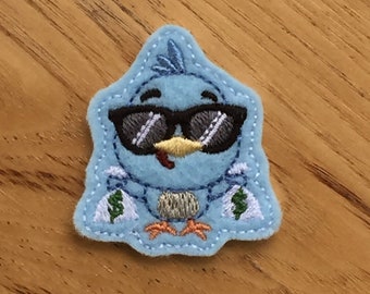 DIY-DIGITAL File - Bird with money Bags FELTIE - ith Machine Embroidery Design File In the hoop