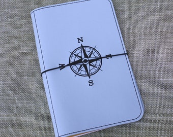 DIY-DIGITAL fil - CAHIER-storlek - Kompass - Resejournalomslag - med maskinbroderidesignfil
