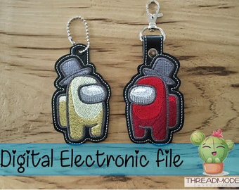 DIY-DIGITAL FILE - 4x4 and 5x5 hoop - Video Game Character Top Hat- Snap Tab / Eyelet - ith Machine Embroidery - Design285