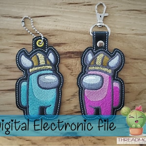 DIY-DIGITAL FILE - 4x4 and 5x5 hoop - Video Game Character Viking Hat- Snap Tab / Eyelet - ith Machine Embroidery - Design289