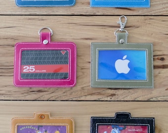DIY-DIGITAL FILE - I D Badge Holder, Luggage Tag, Card holder 5x7 hoop- Snap tab / Eyelet / Slot - V3 Long-Design164
