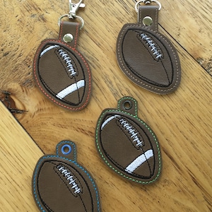 DIY-DIGITAL File - American Football - Snap tab / Key fob / Bag tag  ITH Machine Embroidery Design File