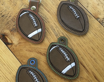 DIY-DIGITAL File - American Football - Snap tab / Key fob / Bag tag  ITH Machine Embroidery Design File