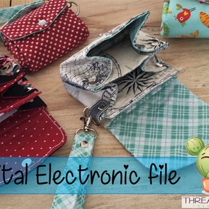 DIY-DIGITAL FILE - 6x 10 - 8x10 - 9x14 hoops - Fabric version Accordion pouch Wallet -  ith Machine Embroidery - Design307