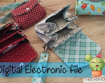 DIY-DIGITAL FILE - 6x 10 - 8x10 - 9x14 hoops - Fabric version Accordion pouch Wallet -  ith Machine Embroidery - Design307